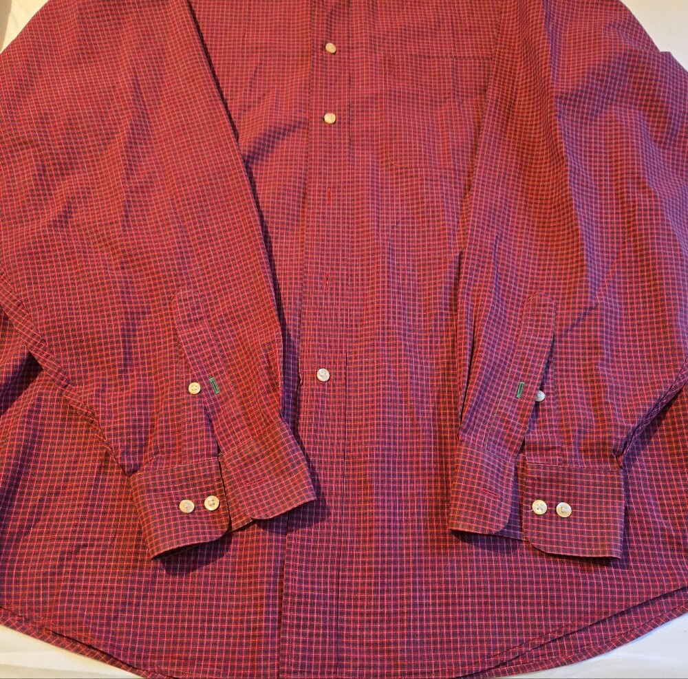 Tommy Hilfiger Red and Blue Check Button-Down Shirt